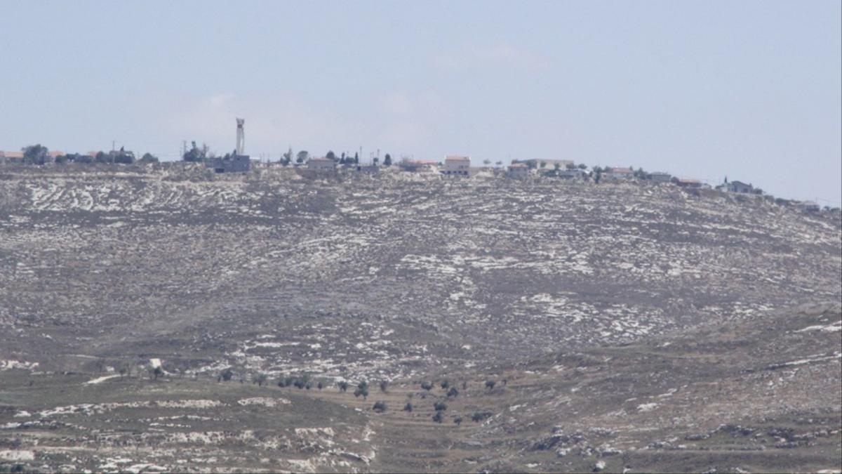 مستوطنون يضرمون النيران بأراضي قرية بالضفة